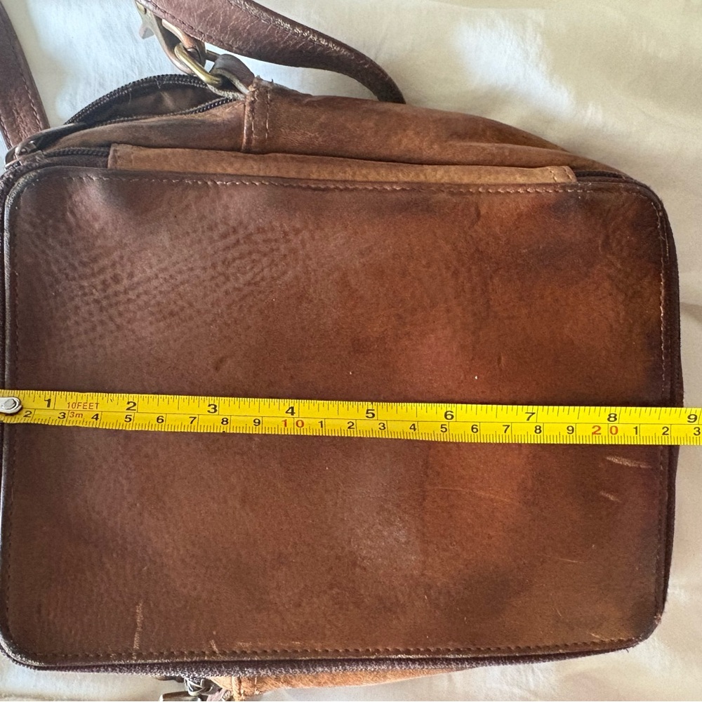 Scully Brown Leather Crossbody Bag - Picture 7 of 8